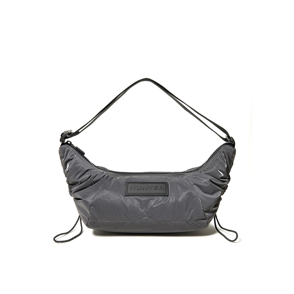 헌터(HUNTER) [UNISEX] 글로시 드로우스트링 호보백 - 그레이 HDWK021BXZGRY