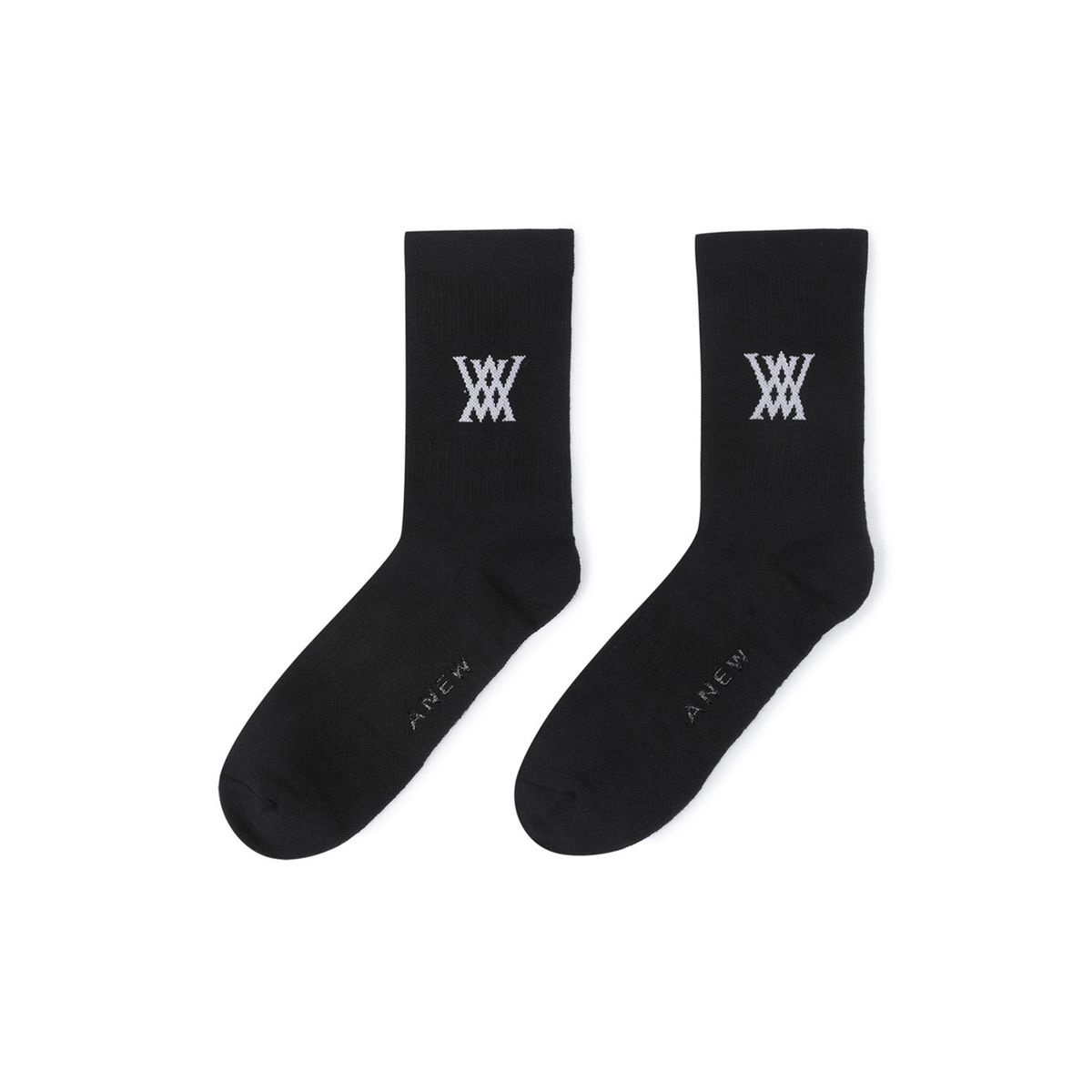 어뉴골프(ANEW GOLF) MEN LOGO SOCKS_BK