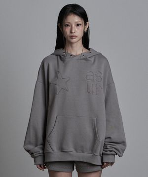 스타 아일렛 후드티 다크 그레이