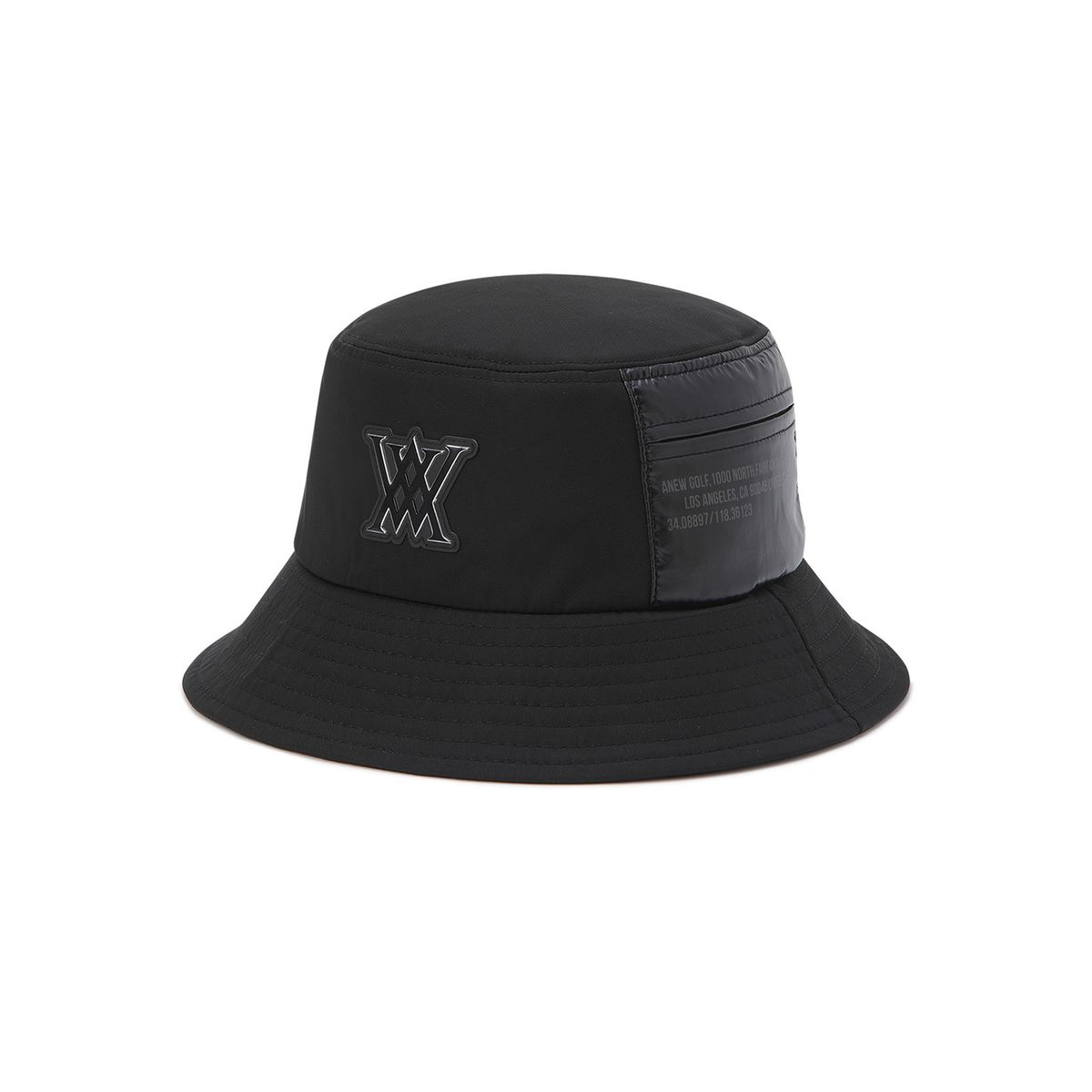 어뉴골프(ANEW GOLF) UNI LETTERING BUCKET HAT_BK