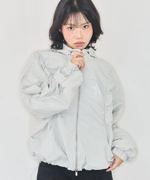 셔링 하프넥 윈드브레이커 그레이