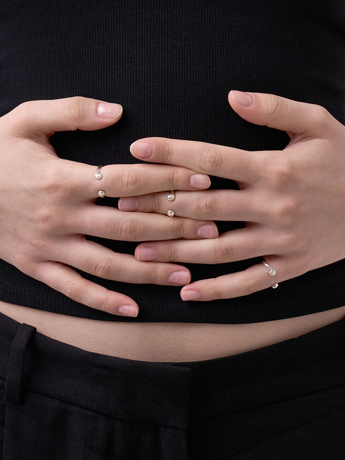 티에르노(TIERNO) R.005/SHELL OPEN RING