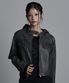 트랙 레더 후디 자켓 차콜