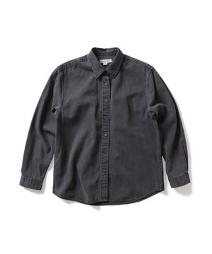 블랙 워시드 데님 셔츠