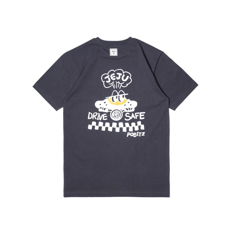 BT22DG 한라산 테이퍼드 슬림핏 티셔츠 Dark grey