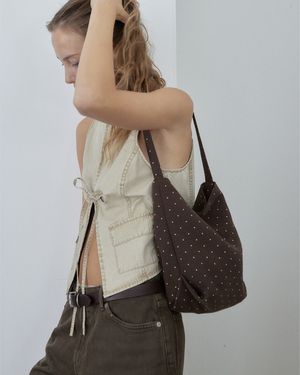 Dot Dot Bucket Bag (Brown)