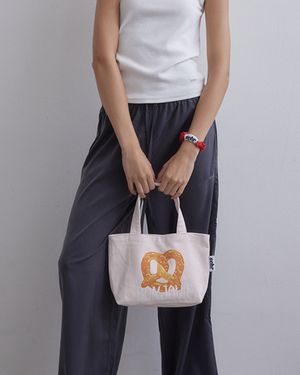 Pretzel Cotton Boat Bag (Light Pink)