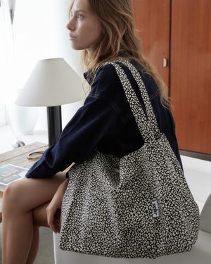 Leopard Twill Cotton Big Bag V2 (Black)