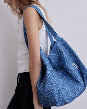 Leopard Twill Cotton Big Bag V2 (Blue)