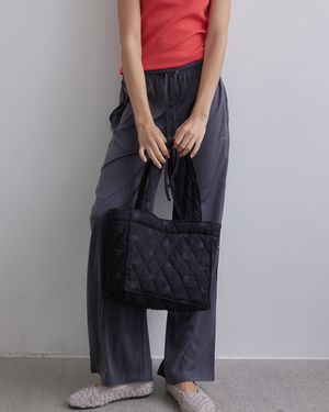 Padded Black Dot Square Bag