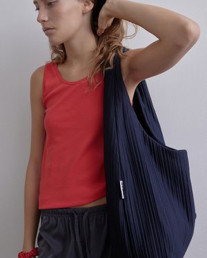 Pleats Big Bag (Navy)