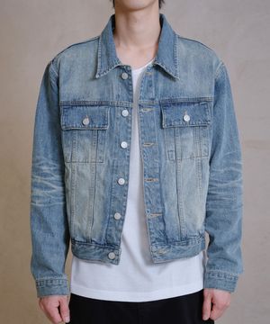 LOOSED DENIM TRUCKER JACKET (BLUE)