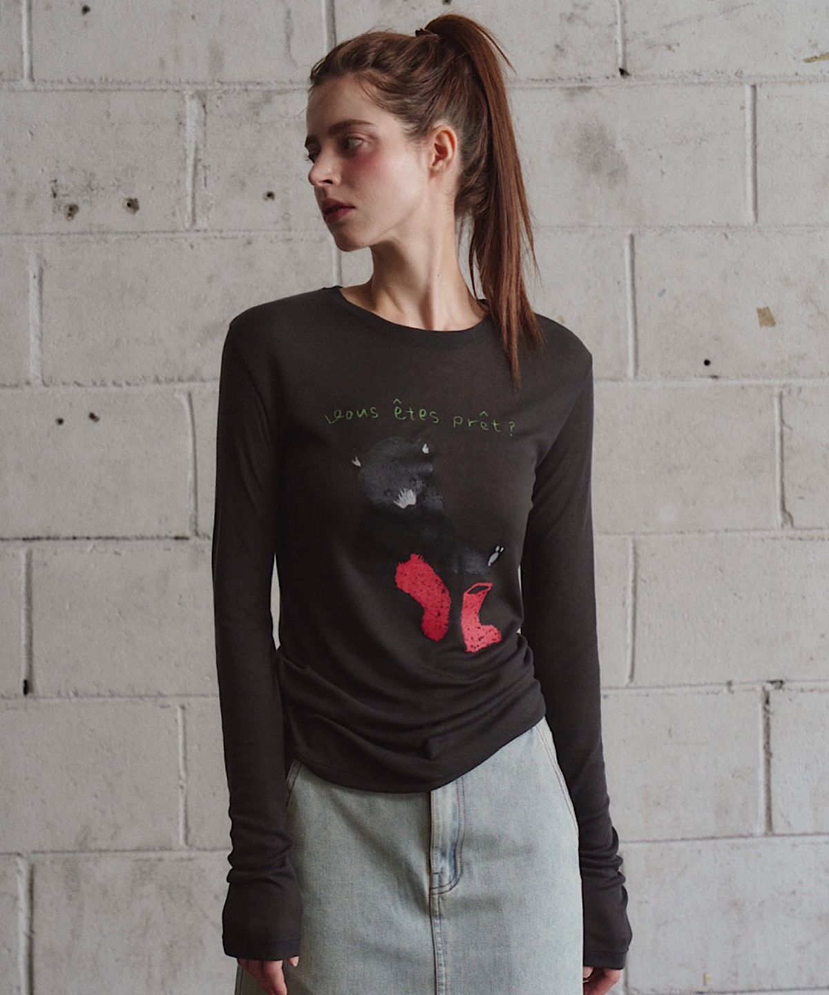 아포엠(APOEM) BEAR PATCH LONG SLEEVE (2C)