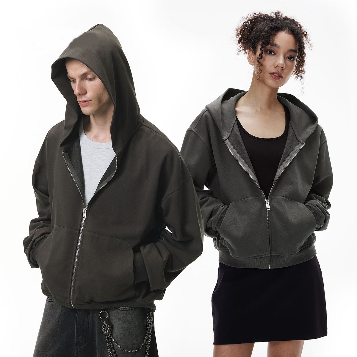 인플레이션(INFLATION) Mens DScale Zip-Up Hoody