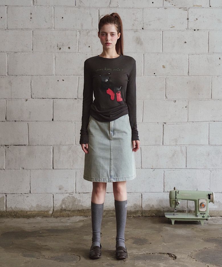 FADE DENIM SKIRT