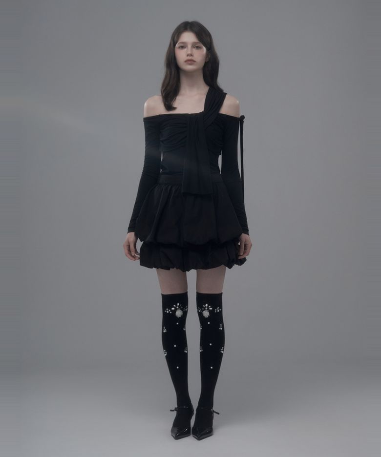 Balloon Cancan Skirt - Black