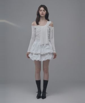 Balloon Cancan Skirt - White