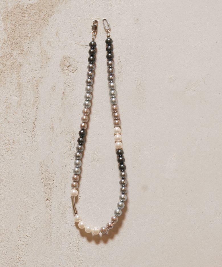 GREY GRADATION PEARL NECKLACE