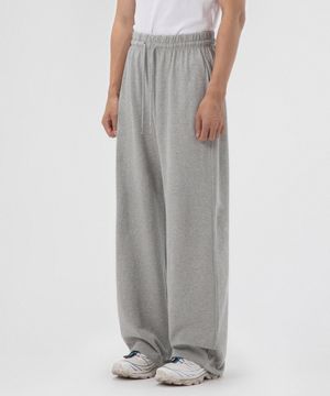 데일리 와이드 트레이닝 팬츠-멜란지