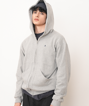 로우컷 VTG 후드 집업 멜란지그레이