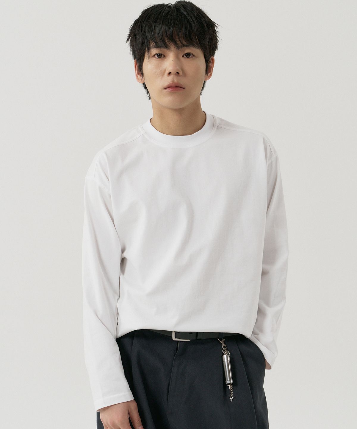 그노크(GNOK) 데일리 긴팔 티셔츠[화이트]