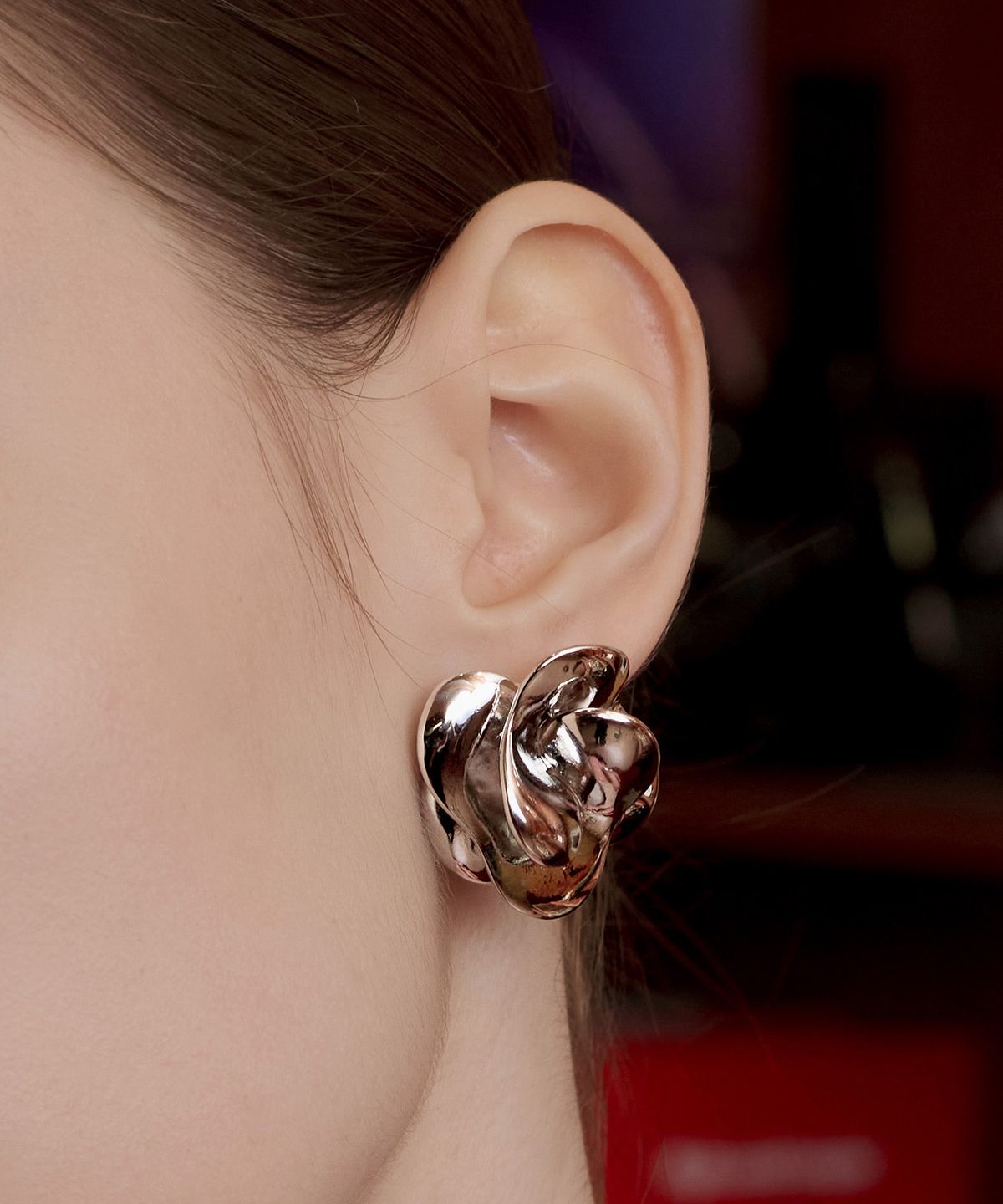 티오유(TOU) SS001 Big Rose Earrings