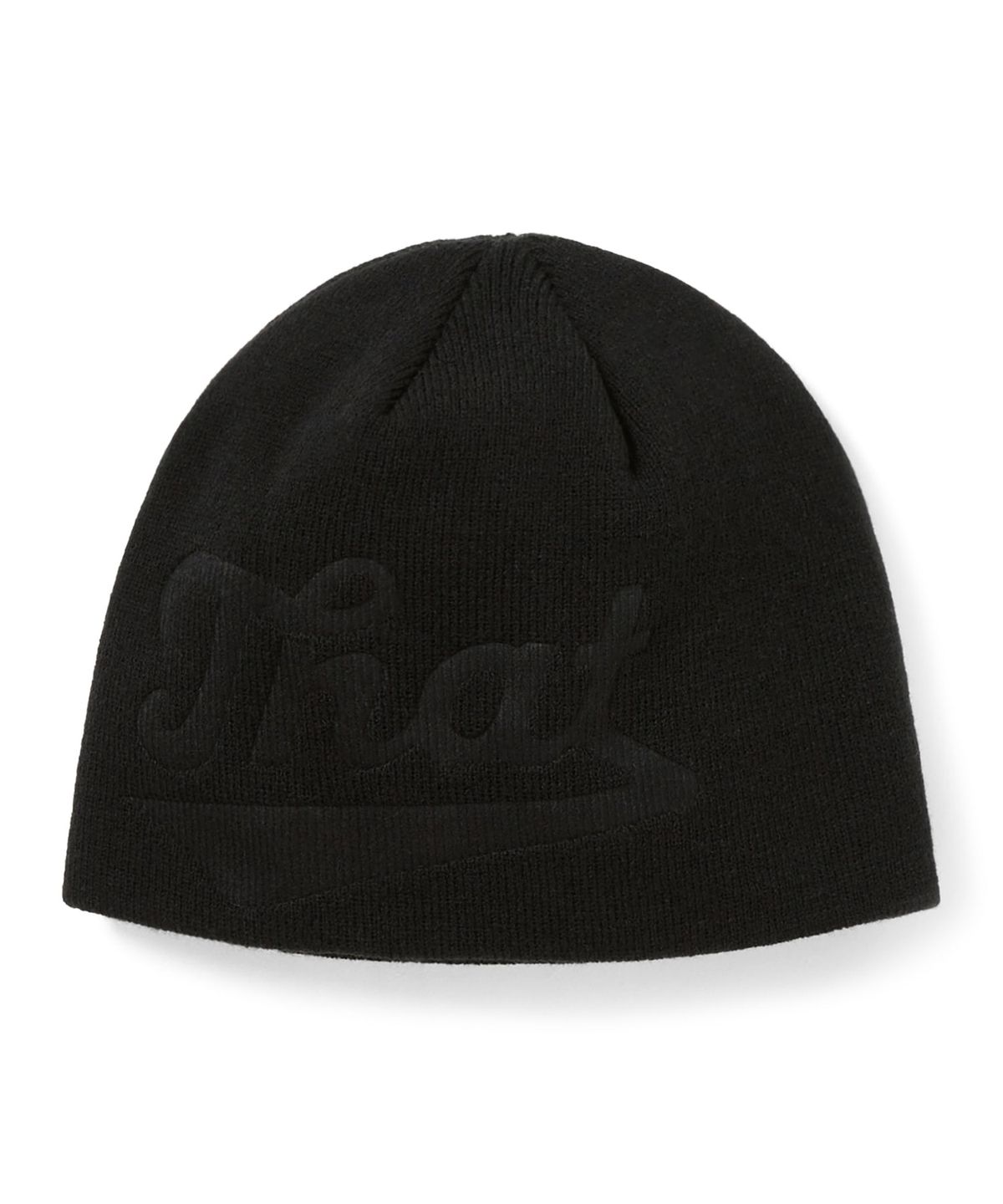 디스이즈네버댓(THISISNEVERTHAT) (FW25) Debossed That No Cuff Beanie Black