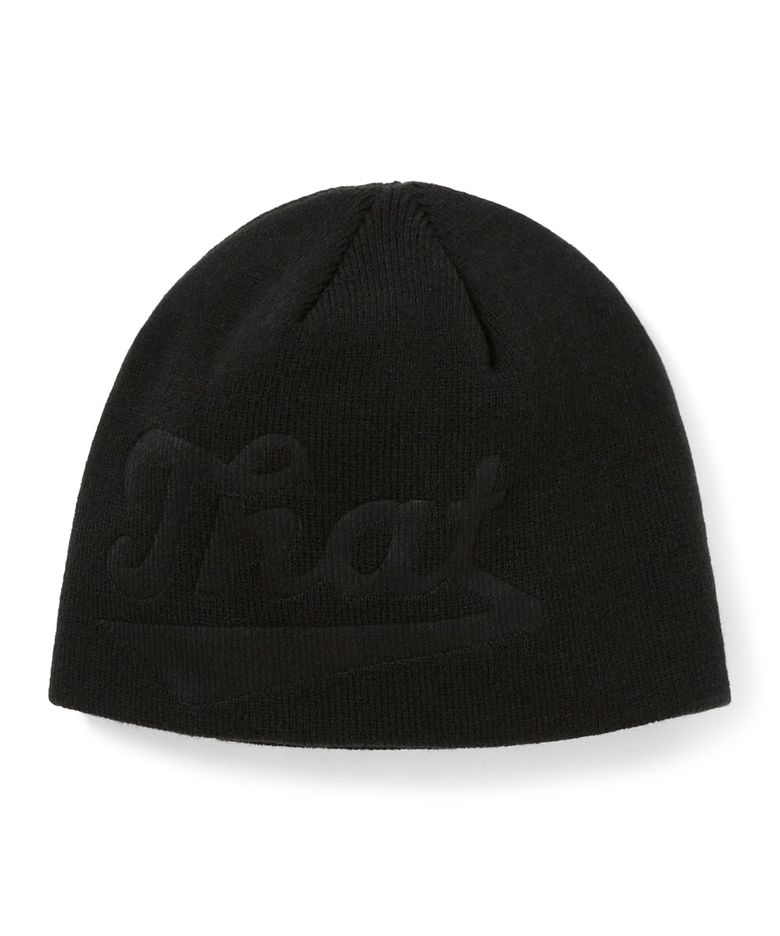 (FW25) Debossed That No Cuff Beanie Black