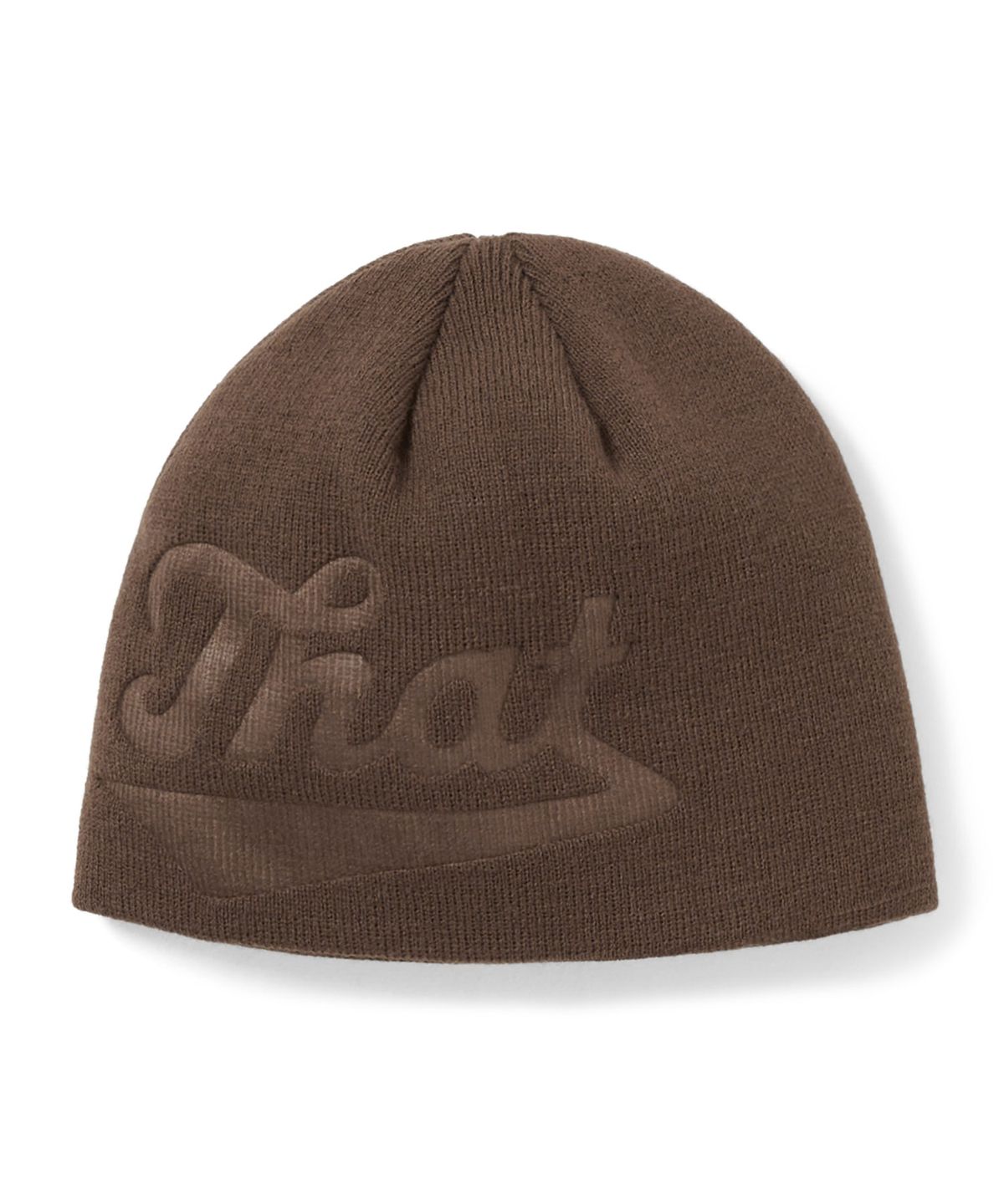 디스이즈네버댓(THISISNEVERTHAT) Debossed That No Cuff Beanie Brown