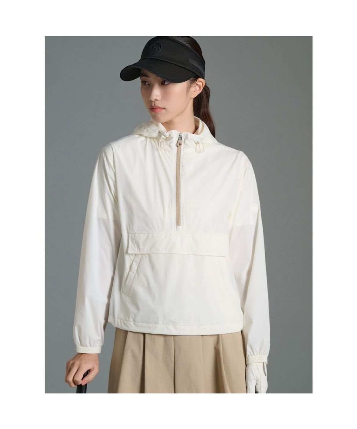 빈폴골프(BEANPOLE GOLF) 여성 후디 아노락  아이보리