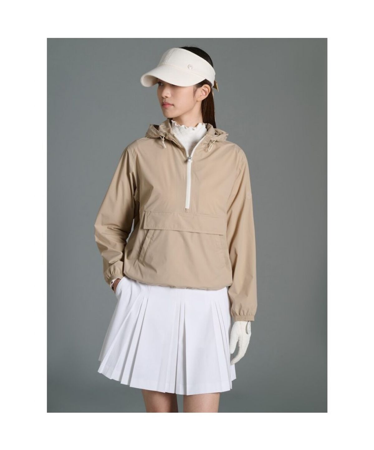 빈폴골프(BEANPOLE GOLF) 여성 후디 아노락  베이지