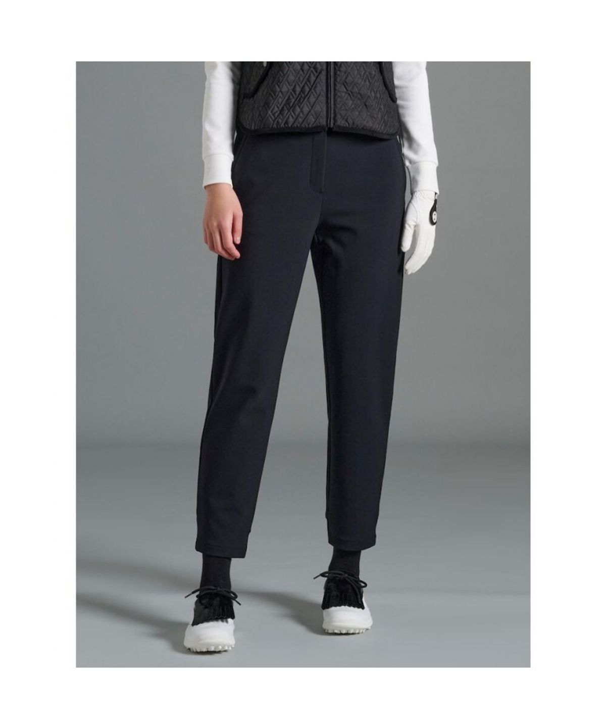 빈폴골프(BEANPOLE GOLF) 여성 약기모 반조거 팬츠  블랙