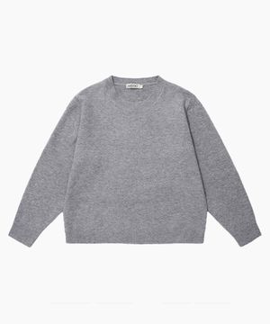 올데이 포텐 라운드 니트 [그레이]