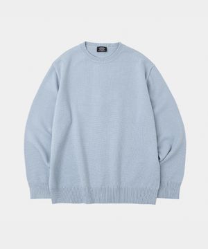 에센셜 데일리 라운드 니트 스카이블루