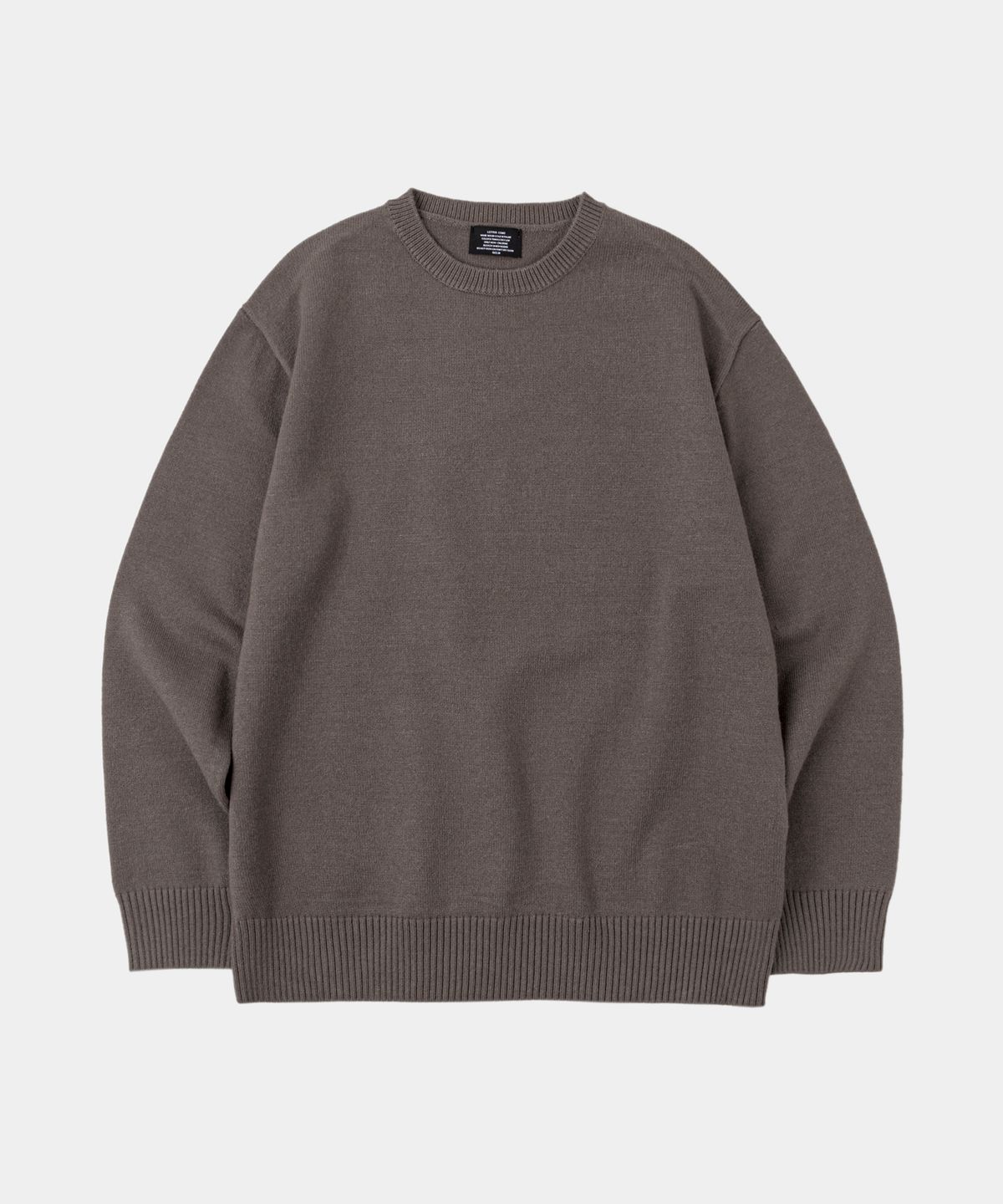 레테르코모(LETTERCOMO) 에센셜 데일리 라운드 니트 코코브라운