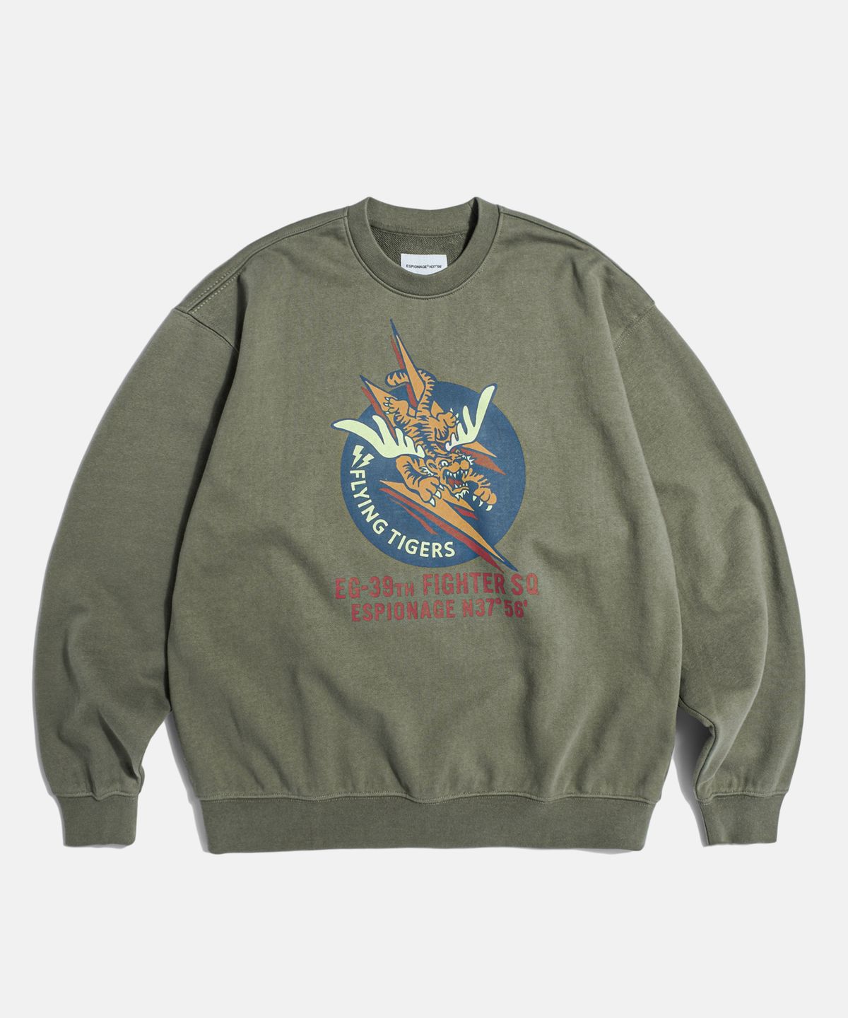 에스피오나지(ESPIONAGE) Flying Tigers Heavyweight Sweatshirt Earth