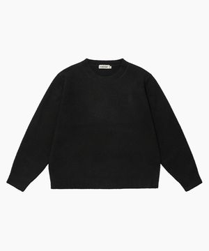 올데이 포텐 라운드 니트 [블랙]