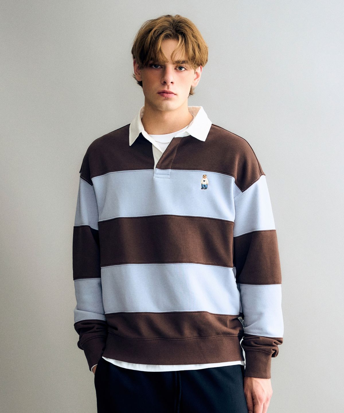 후아유(WHO.A.U) Steve Rugby Sweatshirt / WHMAG4924U