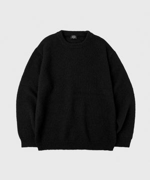 데일리 울 라운드 니트 블랙
