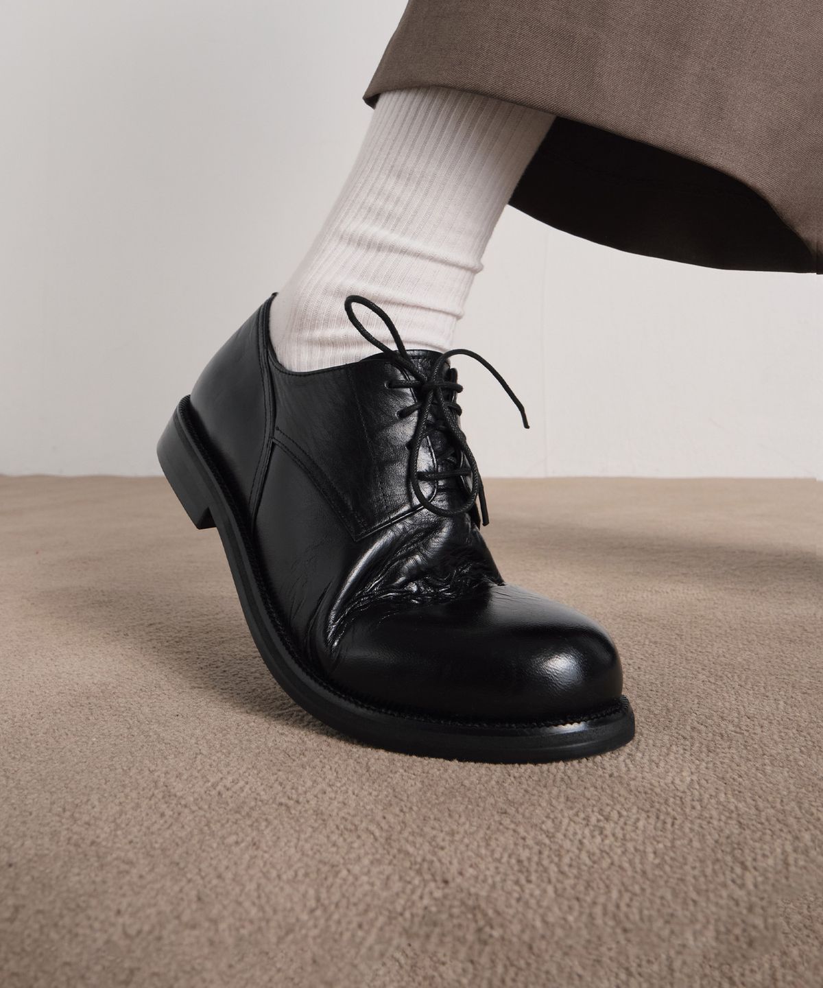 식스핏(6FT) [너드킹 x 식스핏] [+5cm] NOIR FOLD HORSEHIDE DERBY (BLACK)
