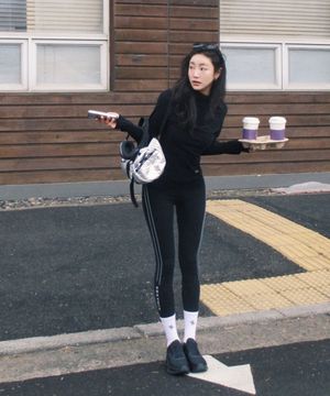 RX 블랙라벨 시그니처 360N 리플렉티브 파이핑 레깅스 XFK3LL1504