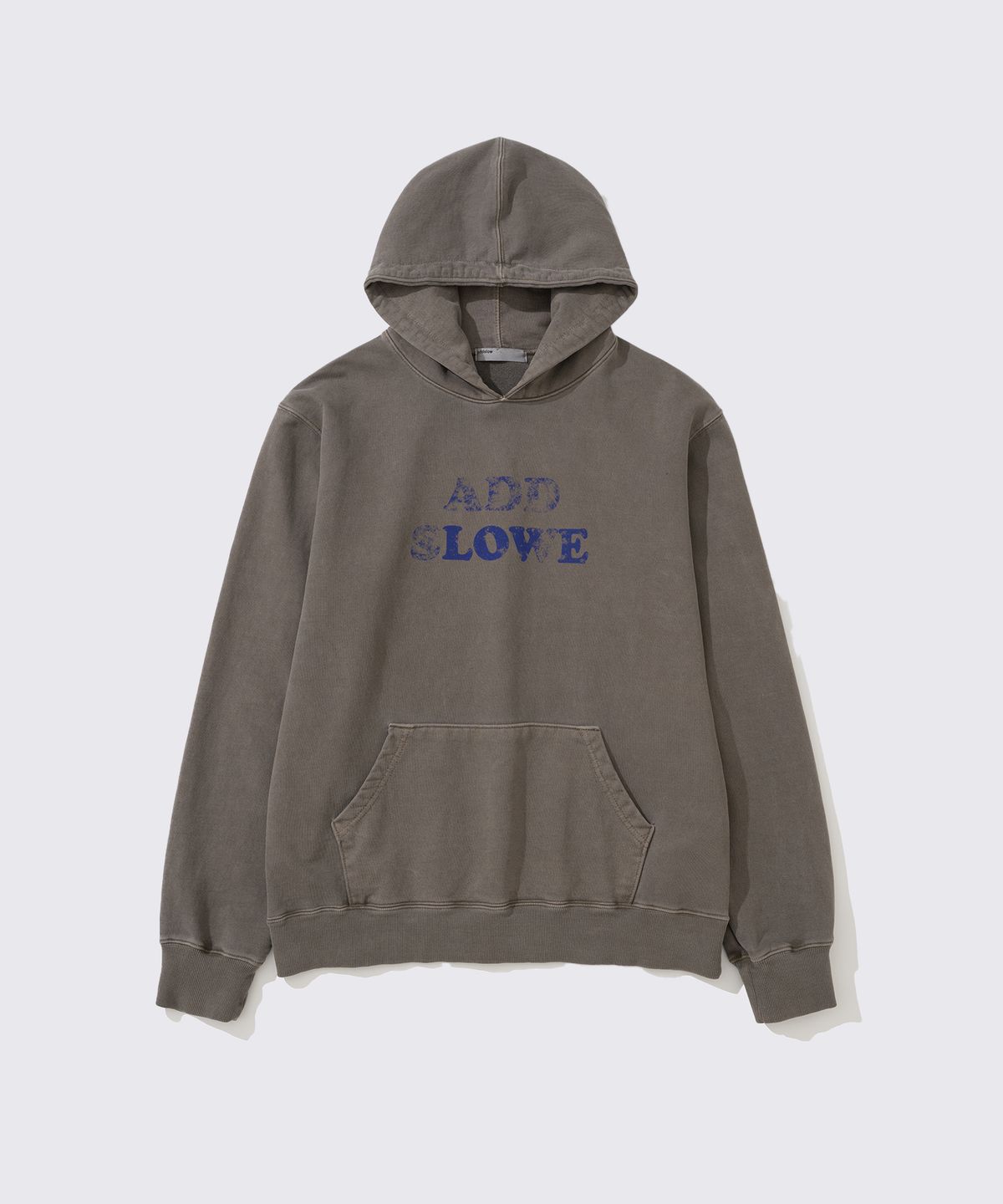 애드슬로우(ADDSLOW) Vintage Washed LOVE Hoodie [Brown]