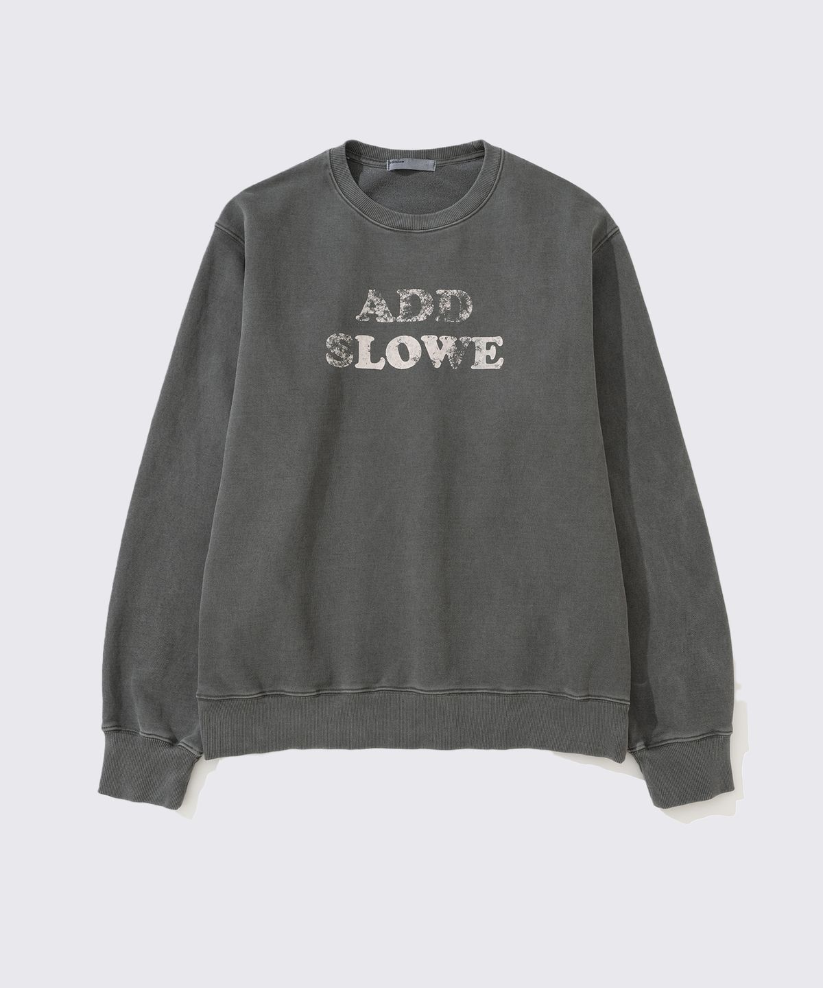 애드슬로우(ADDSLOW) Vintage Washed LOVE Sweat Shirt [Charcoal]