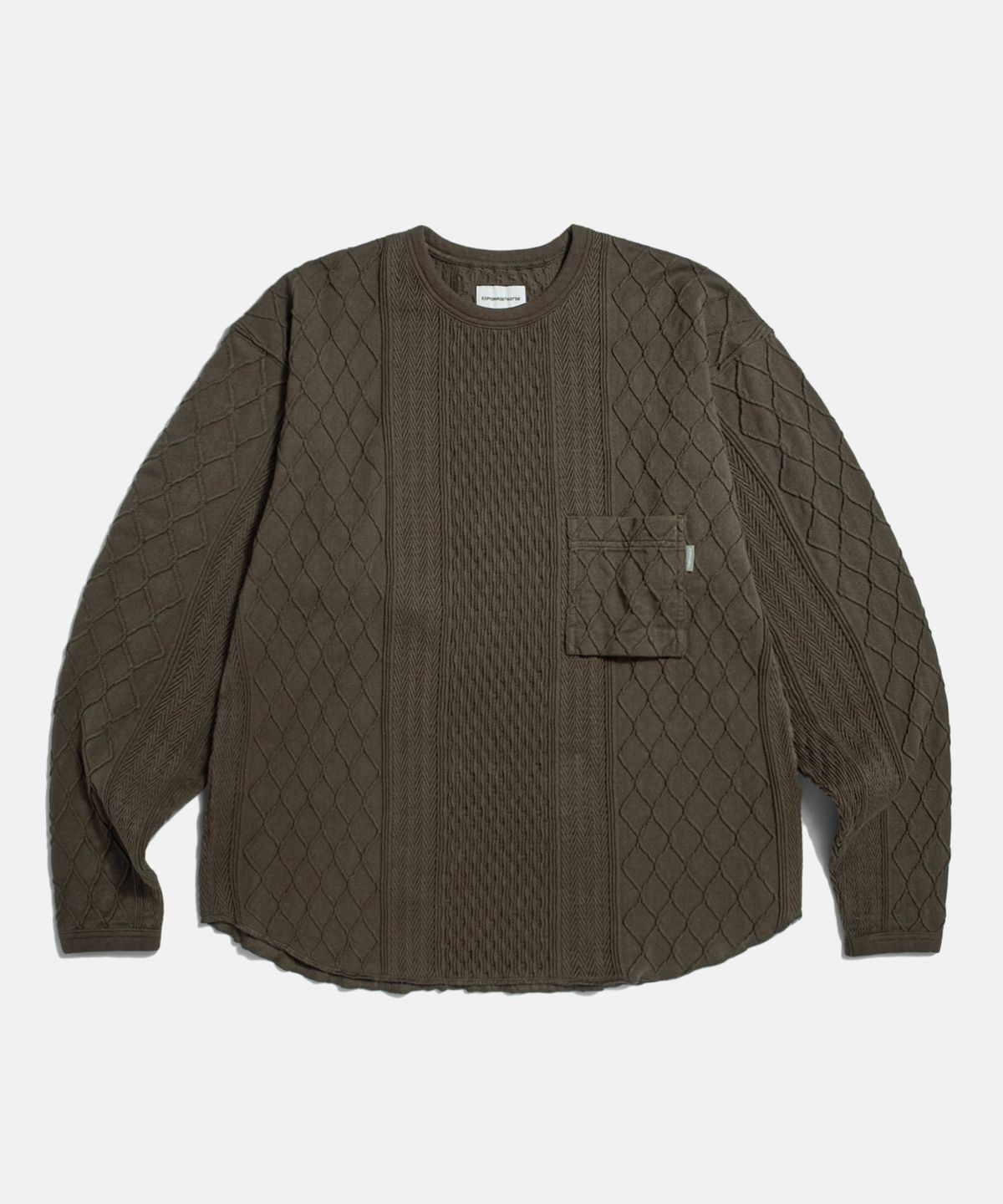 에스피오나지(ESPIONAGE) Multi Weave Jersey Knit Dark Mocha