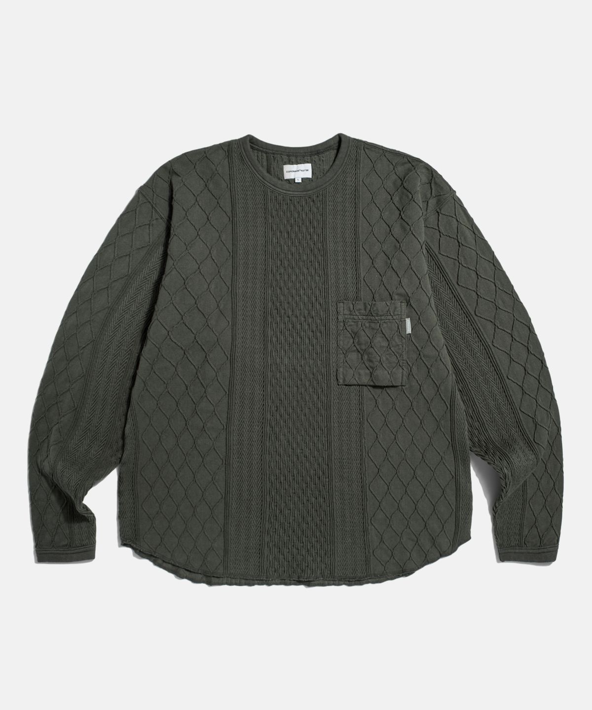 에스피오나지(ESPIONAGE) Multi Weave Jersey Knit Rat Grey