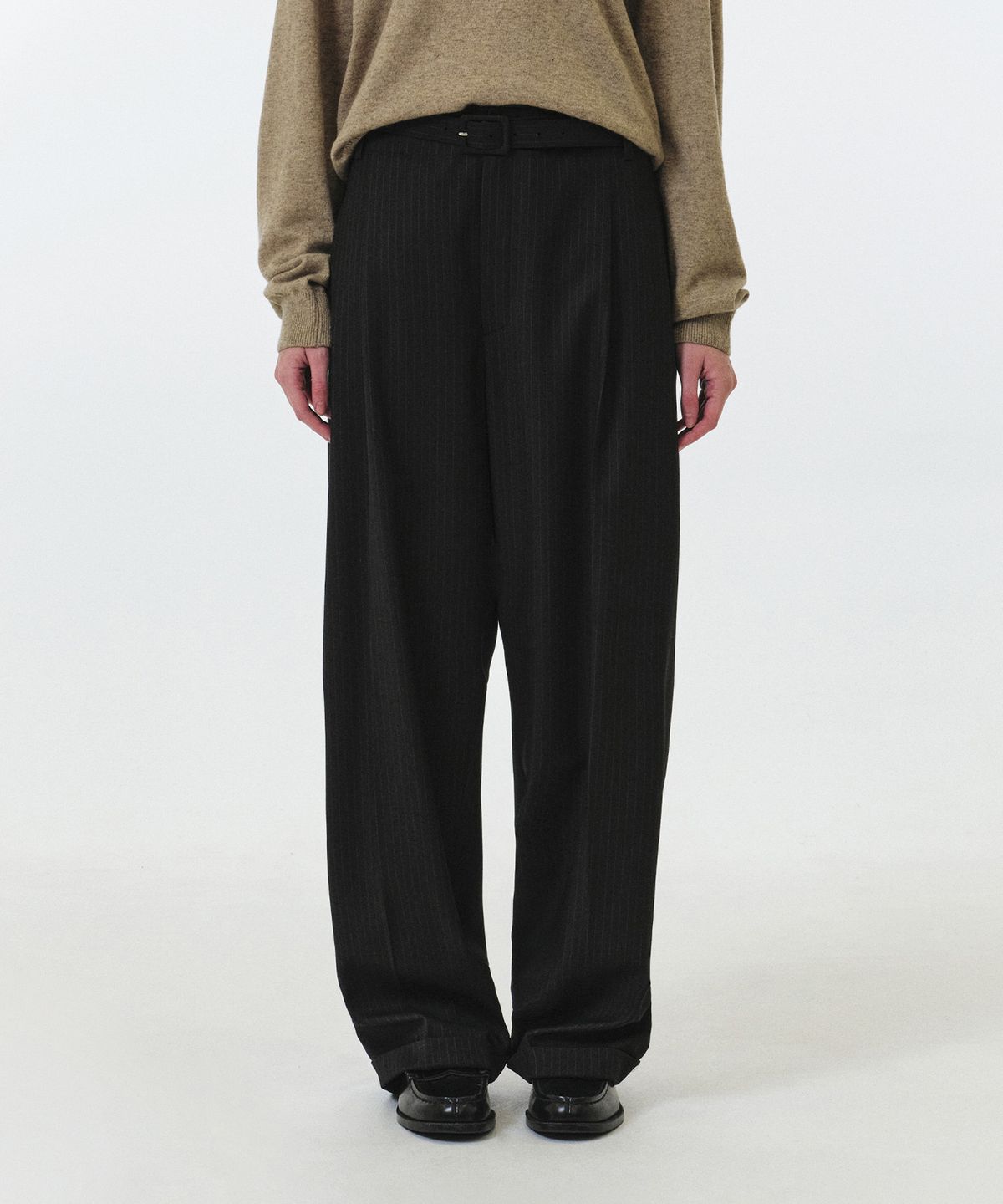 그로브(GROVE) NIXIE STRIPE PANTS (BROWN STRIPE)