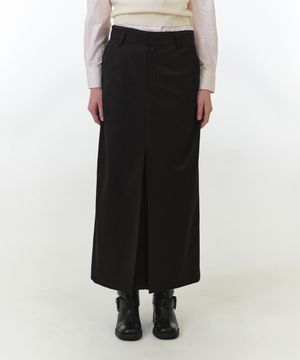 NIXIE STRIPE LONG SKIRT (BROWN STRIPE)