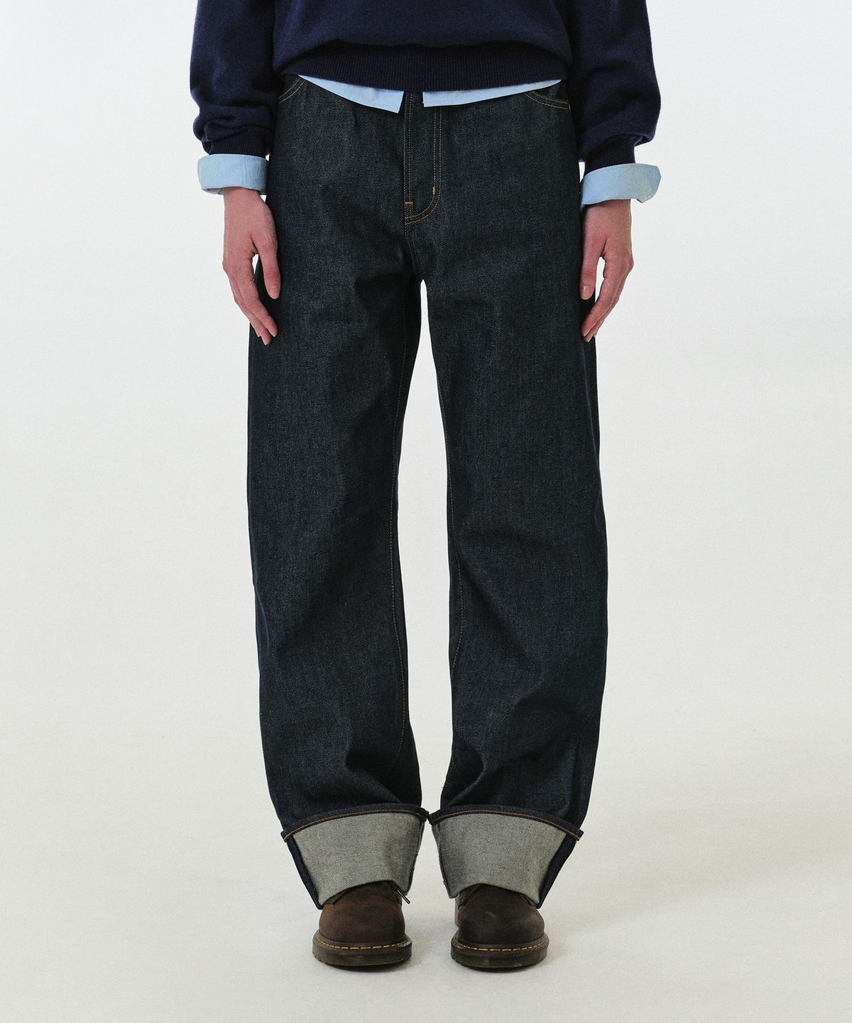 그로브(GROVE) MYNA DENIM PANTS (DEEP BLUE)