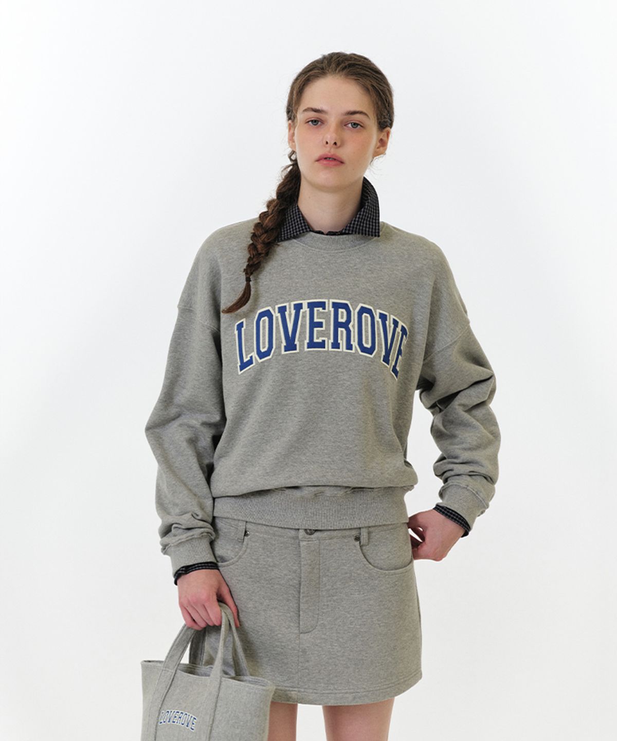 그로브(GROVE) LOVEROVE SWEATSHIRT (GREY)