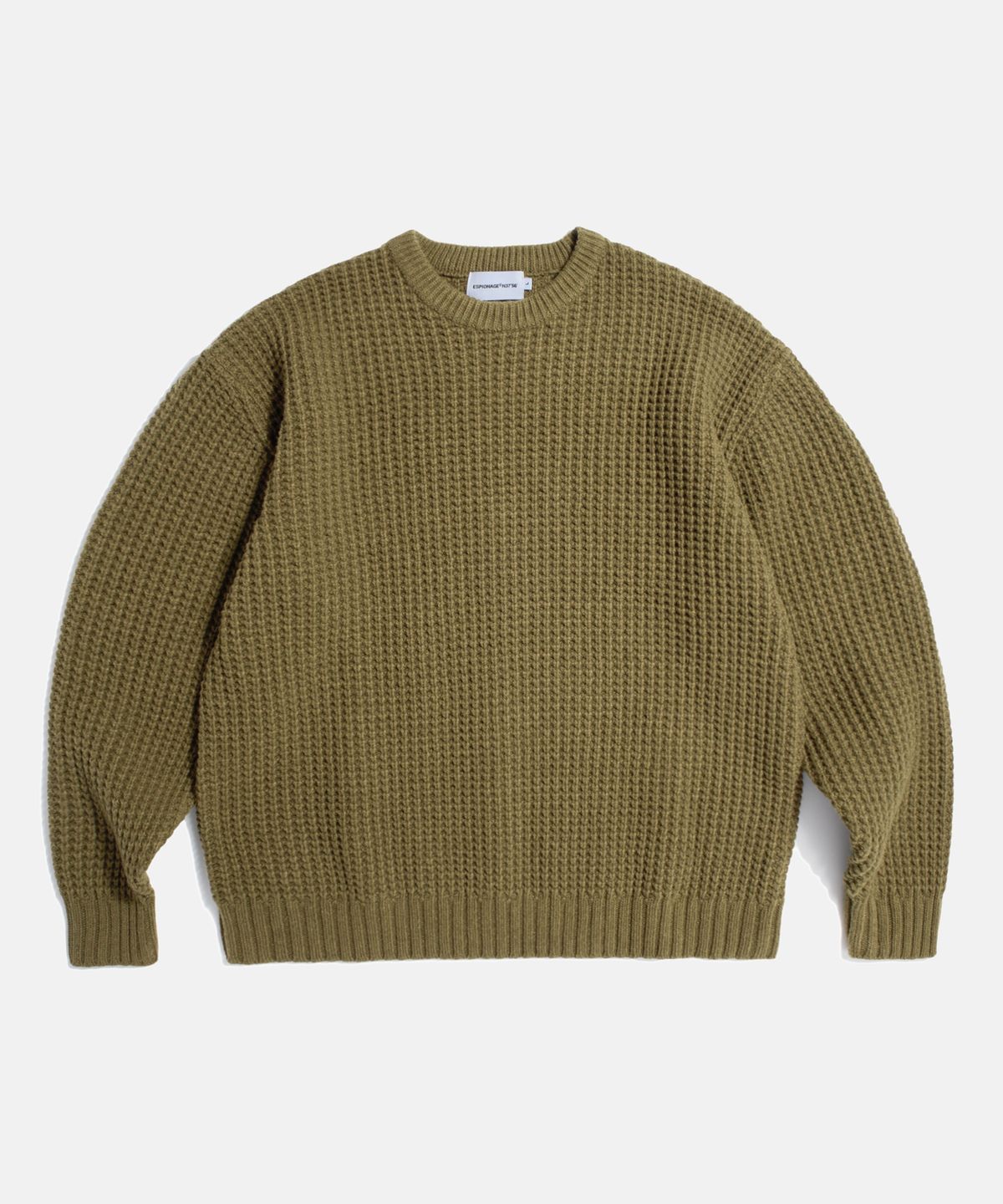 에스피오나지(ESPIONAGE) Heavyweight Waffle Knit Sweater Cinnamon